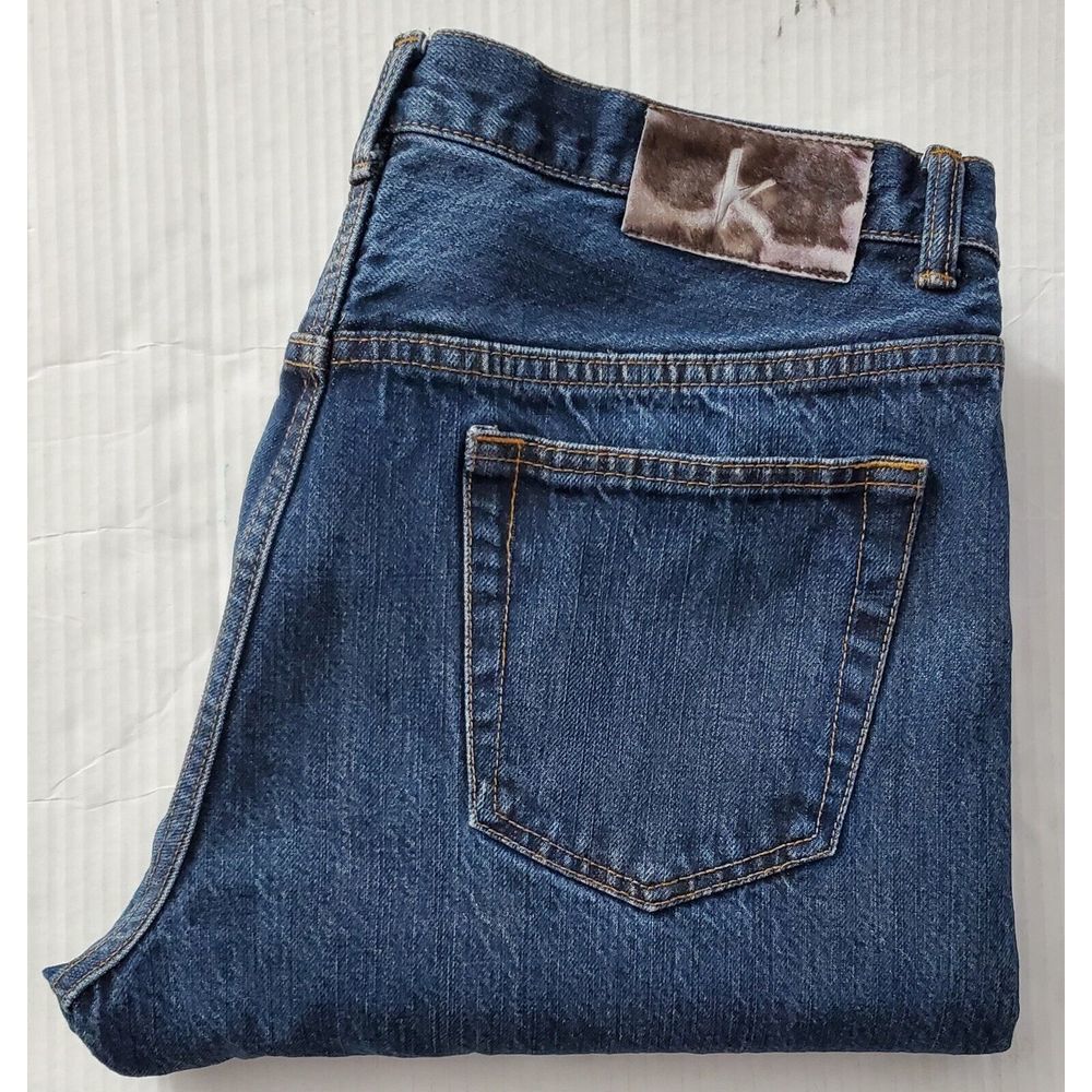 Scott James‎ Men's Straight Leg Medium Wash Blue Jeans 34 x  32